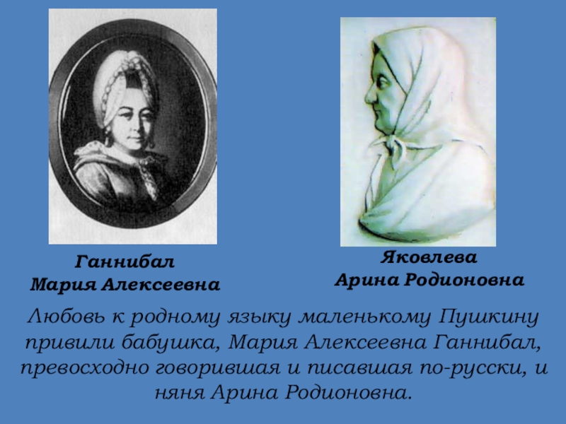 Проект на тему арина родионовна яковлева в жизни и творчестве а с пушкина