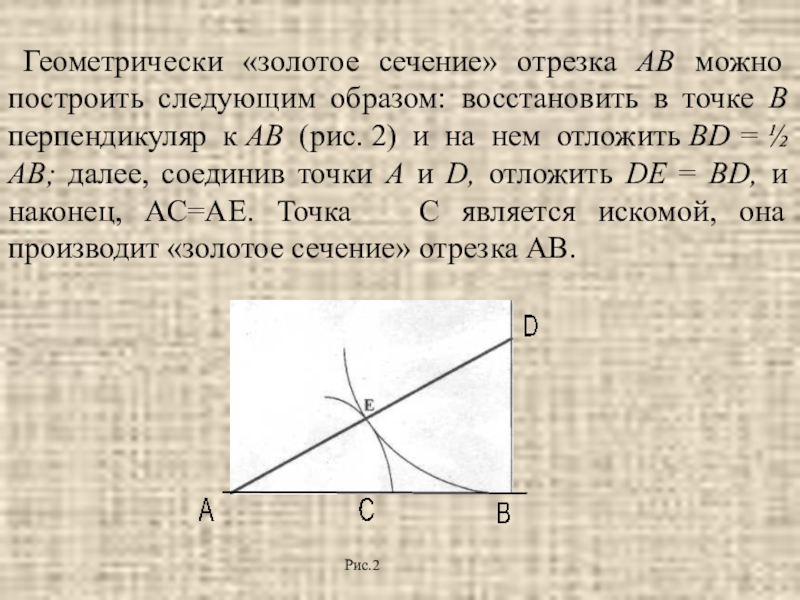 Исследовательский проект по математике золотое сечение