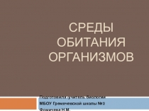 Презентация по биологии на тему Среды обитания организмов (5 класс)