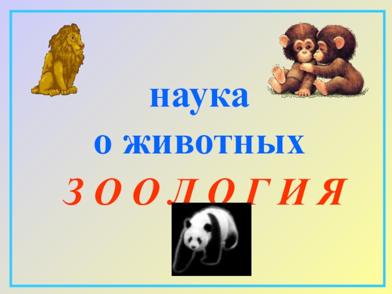 Наука о животных. З. З по животным.