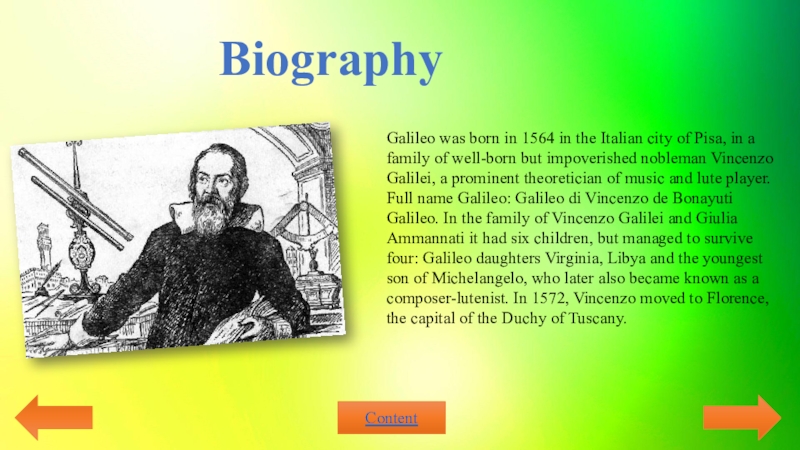 Доклад по теме Винченцо Галилей