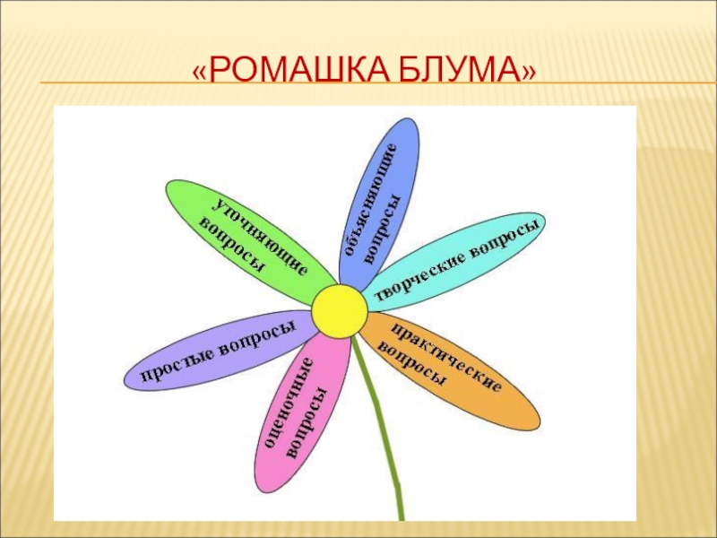 Ромашка блума. Ромашка Блума шаблон для заполнения. Ромашка правило. Порядок ромашки. Ромашка Блума синяя звезда.