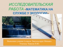 Презентация к исследовательской работе Математика на службе у экологии
