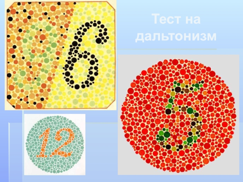 Презентация по теме дальтонизм