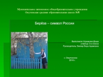 Проектно - исследовательская работа Берёза - символ России