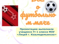 Всё о футбольном мяче