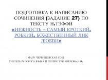 Презентация к уроку Написание сочинения по тексту Н.ТЭффи