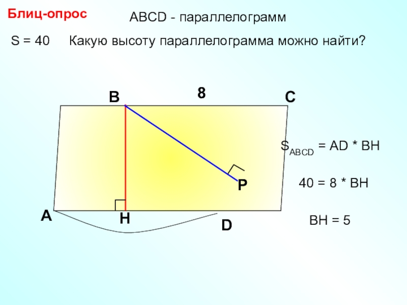 8 класс геометрия площадь параллелограмма презентация