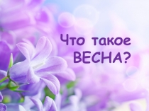 Презентация: Что такое Весна?