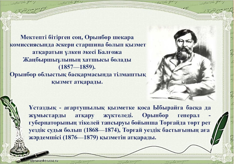 Философия образования ибрая алтынсарина модель білімді адам презентация