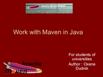 Work with Maven in Java.(for students)