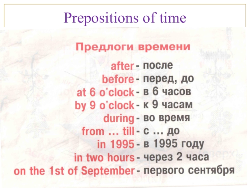 Предлоги в английском языке презентация 4 класс