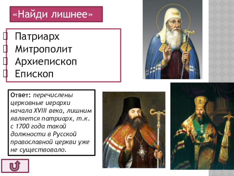 Глава русской православной церкви в древней руси