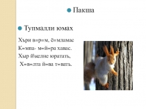 Презентация по чувашскому языку на тему :Пакша 4 класс