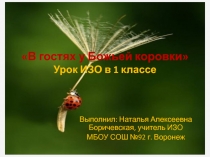 Презентация по изобразительному искусству на тему В гостях у Божьей коровки (1 класс)