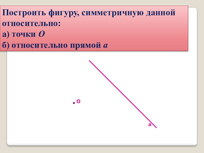 Постройте фигуру относительно. Построение симметричных фигур относительно точки. Построить симметричную фигуру относительно точки. Построить фигуру симметричную данной относительно точки о. Построить фигуру симметрично относительно точки.