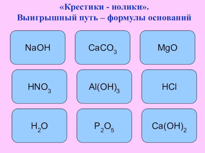 Гидроксид меди 2 hno3. Формулы оснований. Формула основания гидроксида железа 3. Формула основания гидроксида железа. Крестики нолики кислоты.