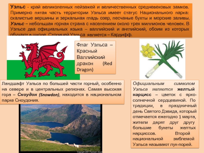 Традиции уэльса презентация