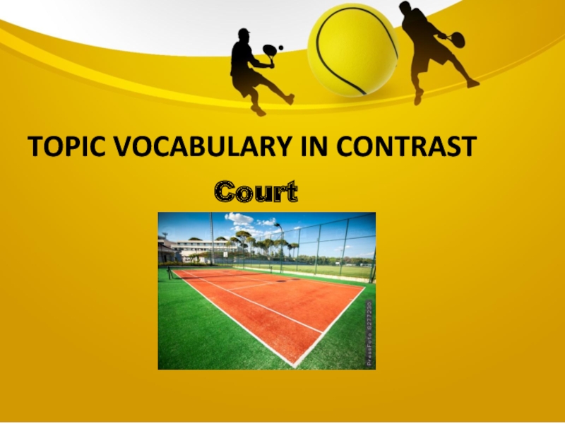 Topic vocabulary in contrastCourt