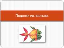 Презентация к уроку технологии Поделки из природнного материала. Морской аквариум