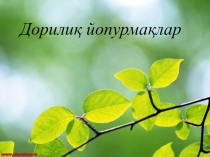 Презентация по литературному чтению на тему Дорилиқ йопурмақлар? на уйгурском языке