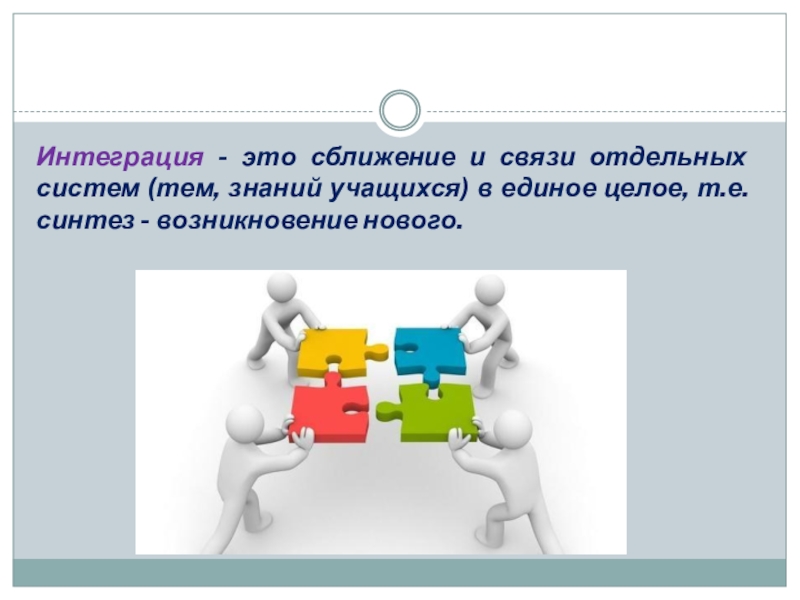 В связи отдельно. Интеграция для презентации. Презентация интегрированный. Интеграция это кратко. Интеграция новых знаний это.