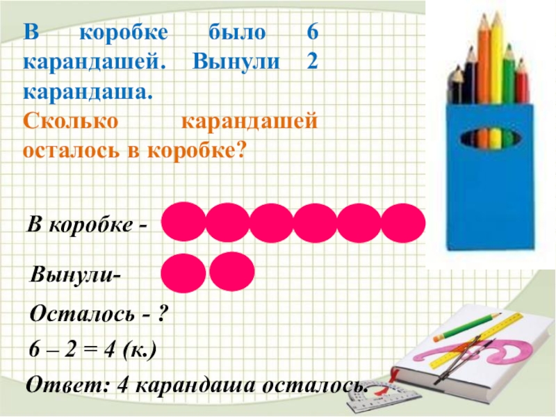 4 карандаша и 3