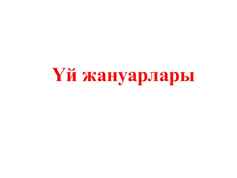 Презентация Презентация по казахскому языку на тему Үй жануарлары (начальный класс)