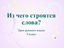 Из чего строятся слова? (5 класс)