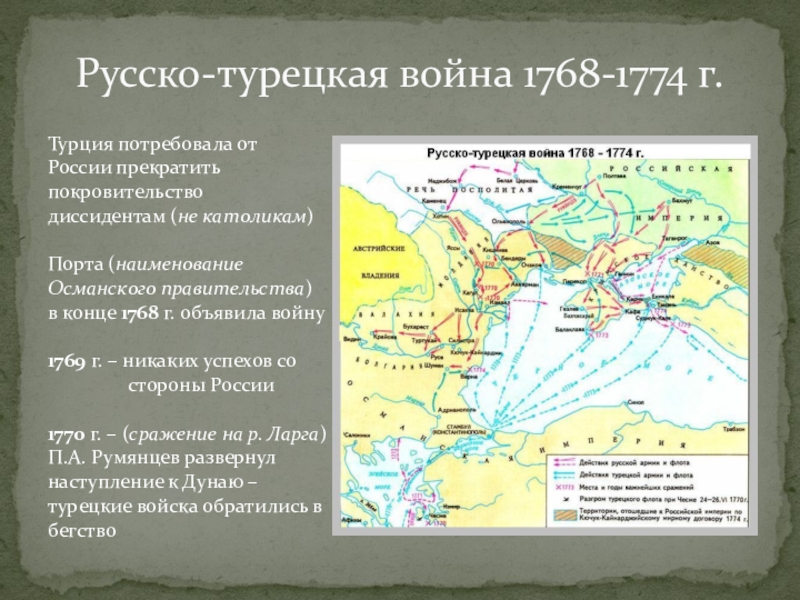 Войны россия турция даты. Русско-турецкие войны при Екатерине 2.