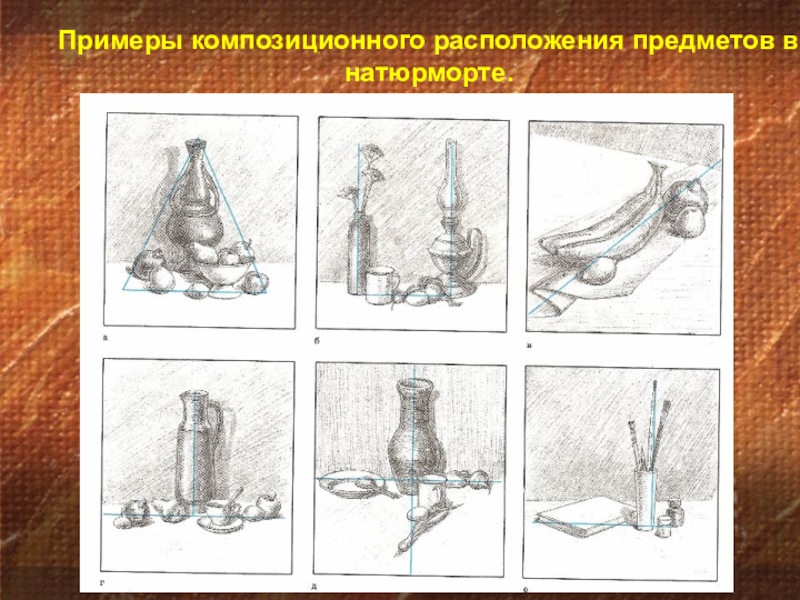 Композиция в натюрморте схемы