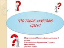 Исследовательская работа Кислые щи