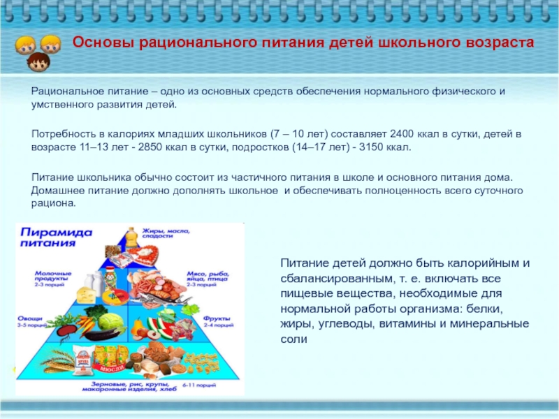 Проект рациональное питание дошкольников