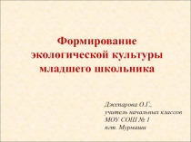 Презентация к выступлению Экологическое воспитание младших школьников