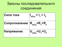 Презентация к уроку физики 8 класс по теме Параллельное соединение проводников