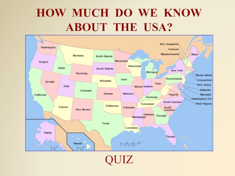 Презентация Урок на тему:  Насколько хорошо вы знаете о США?