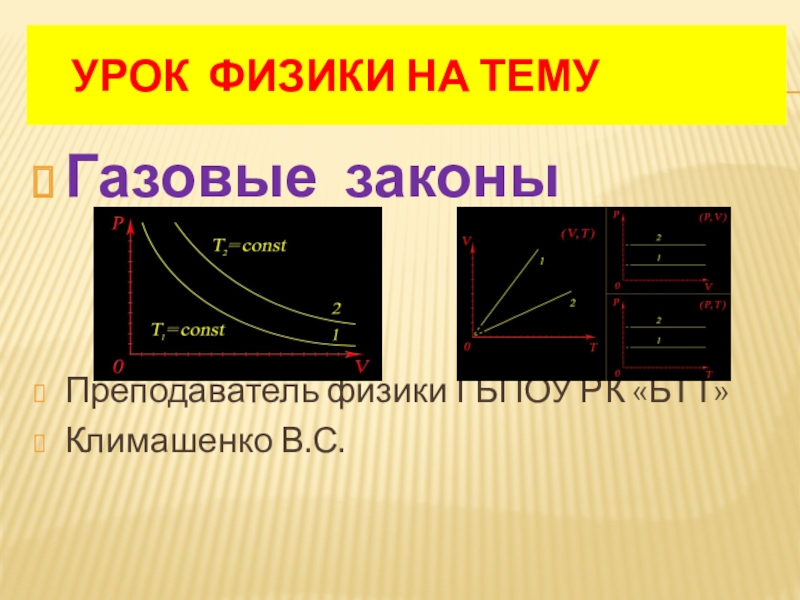 Газовые законы проект