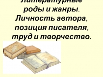 Презентация по литературе Литературные роды и жанры