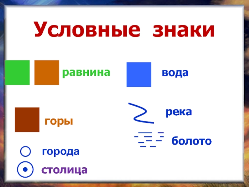 Карта россии условные обозначения 2 класс