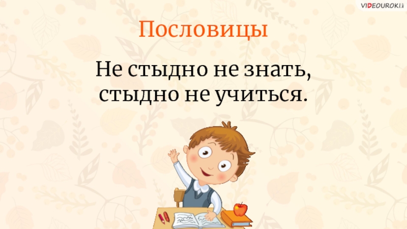 Не стыдно не знать стыдно не учиться презентация 4 класс родной русский язык