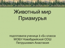 Презентация по теме: Животные Приамурья