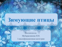 Презентация по познавательному развитию на тему Зимующие птицы