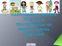 Адаптация учащихся 10 класса при переходе на новую ступень обучения.