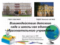 Презентация Взаимодействие детского сада и школы