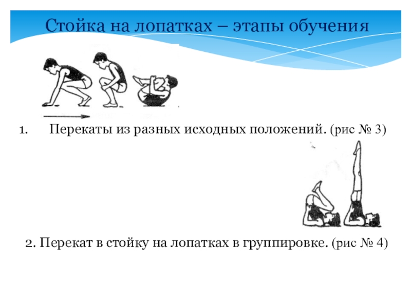 Какому разделу программы относится стойка на лопатках