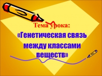 Презентация по химии на тему: Генетическая связь между классами