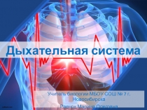 Презентация по биологии Дыхательная система человека