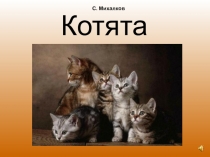 Урок чтения в 1 классе Котята. С.Михалков