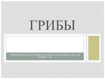 Презентация по окружающему миру Грибы