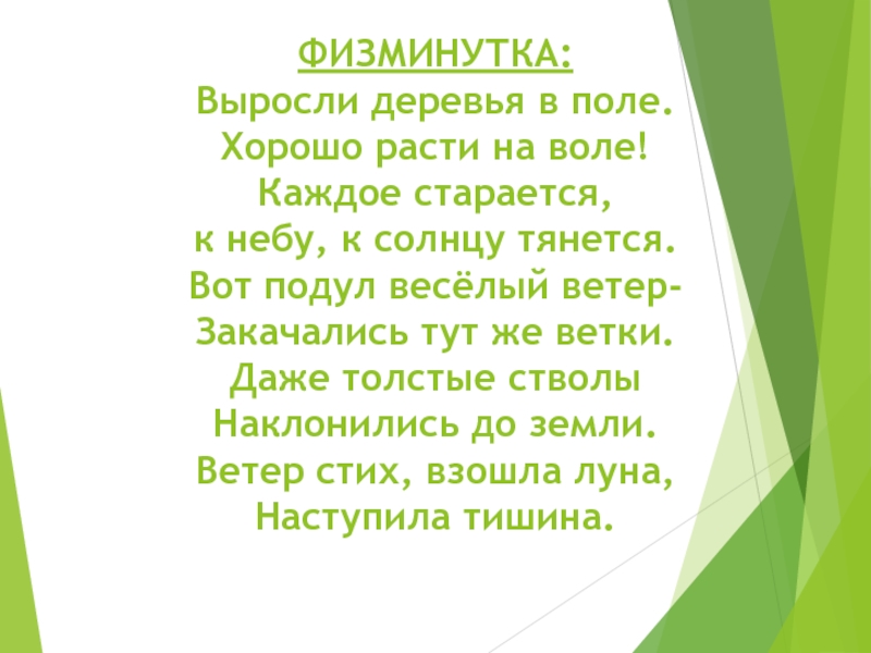 Закачалось деревце физминутка. Физминутки про деревья. Физминутка экология. Физминутка выросли деревья в поле. Физминутка на тему лес деревья.